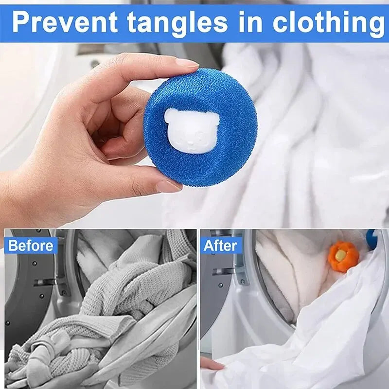 Pet Hair Remover Laundry Balls - Reusable Fur Catcher for Washing Machine