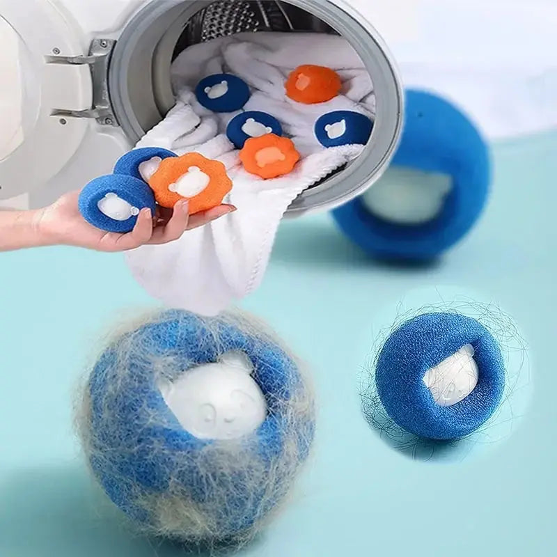 Pet Hair Remover Laundry Balls - Reusable Fur Catcher for Washing Machine