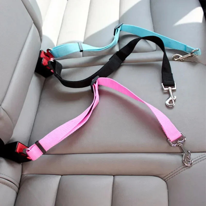 Dog Car Seat Belt - Adjustable Safety Harness Restraint for Pets
