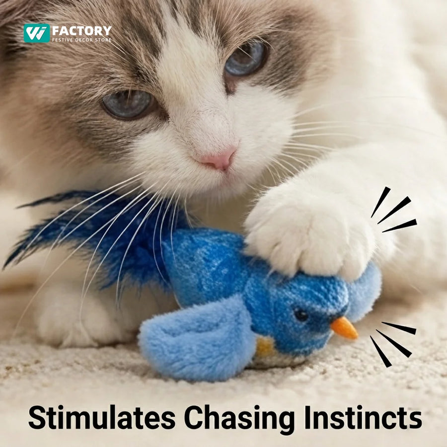 Interactive Bird Toys for Cats - Catnip Chasing Teaser Set