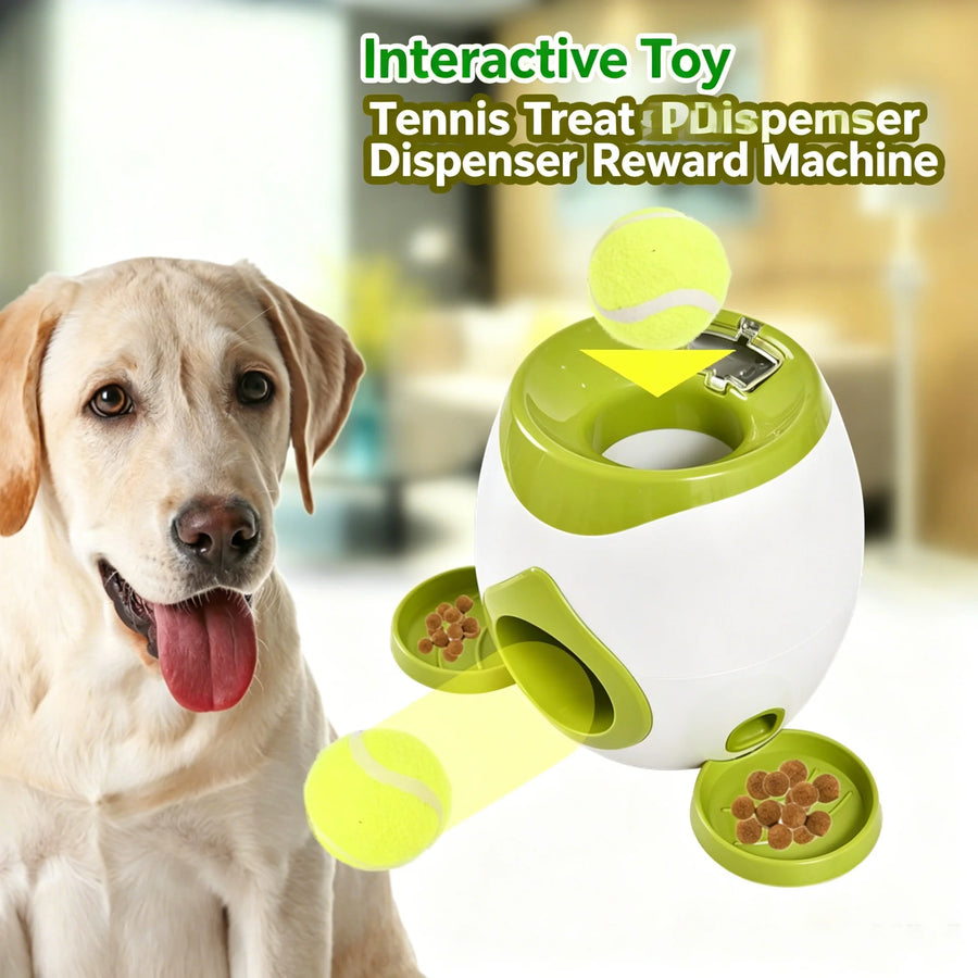 Automatic Dog Ball Launcher | Interactive Treat & Tennis Ball Throwing Ball