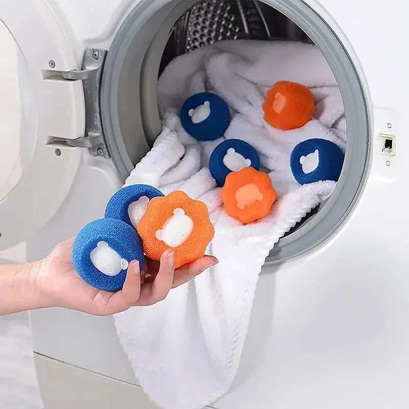 Pet Hair Remover Laundry Balls - Reusable Fur Catcher for Washing Machine