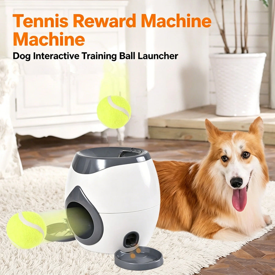 Automatic Dog Ball Launcher | Interactive Treat & Tennis Ball Throwing Ball