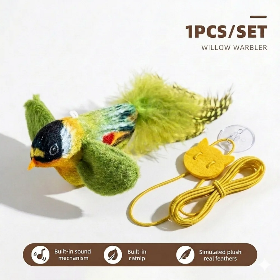 Interactive Bird Toys for Cats - Catnip Chasing Teaser Set
