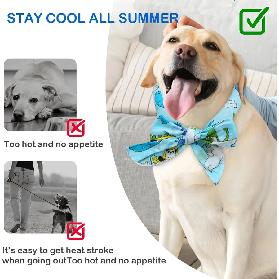 Cooling Neck Wrap for Dogs & Cats - Reusable Summer Bandana