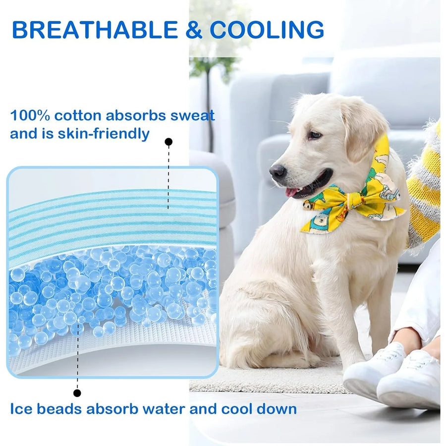 Cooling Neck Wrap for Dogs & Cats - Reusable Summer Bandana